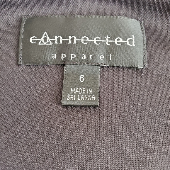 Connected Apparel Black Dress Size 6 - Picture 8 of 10